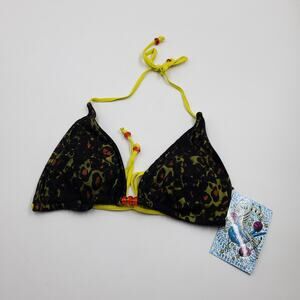 Sinful by Affliction Solar Bikini Yellow Top Women's Size M